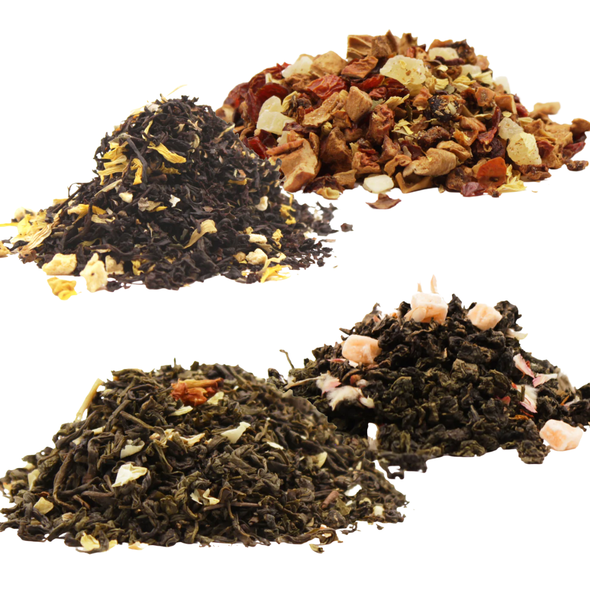 Kit de Abril (tisana de durazno, té de chabacano, té oolong sandia y té verde jazmín)