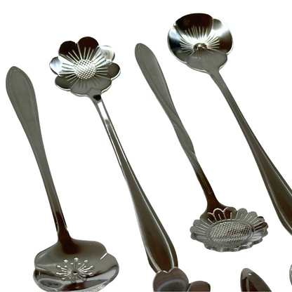 Set de 8 Cucharas de Flores