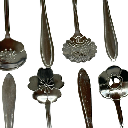 Set de 8 Cucharas de Flores