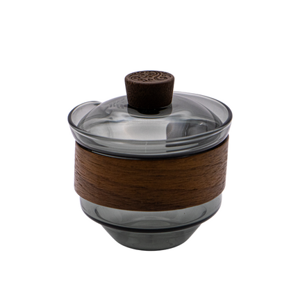 Gaiwan Jarra de Vidrio con Madera